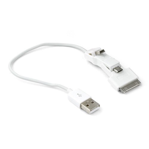 Кабель для зарядки USB A-USBTO12B (mini-USB, micro-USB, iPhone 30-pin) 33243 - фото 11349