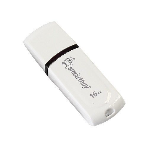 USB 2.0 Flash Drive 16GB SmartBuy Paean, белый 33804 - фото 11712