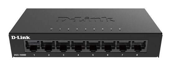 E-net Switch 8 port D-Link DGS-1008D/K2A (8 UTP) 10/100/1000 Mbps, мет. корпус 35896 - фото 15900