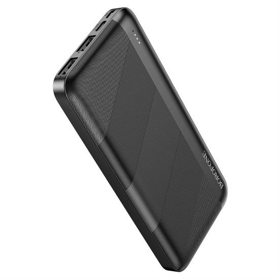 Портативный аккумулятор Borofone BJ27 Pindar 10000mAh, вх.: Micro-USB/USB-C, вых.: 2 x USB-Af, LED, чёрный 37322 - фото 18978