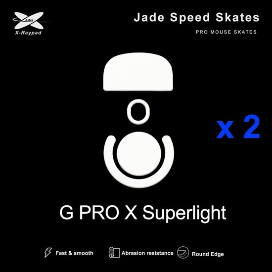Ножки для мыши (глайды) X-raypad Jade Speed для Logitech G Pro X Superlight, комплект из 2-х наборов 37576 - фото 19496