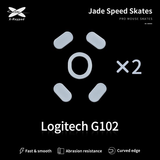 Ножки для мыши (глайды) X-raypad Jade Speed для Logitech G102/G203, комплект из 2-х наборов 37581 - фото 19506