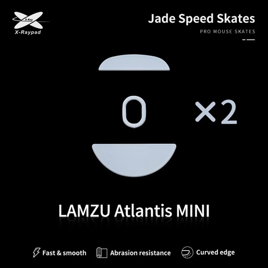 Ножки для мыши (глайды) X-raypad Jade Speed для Lamzu Atlantis Mini, комплект из 2-х наборов 37582 - фото 19508