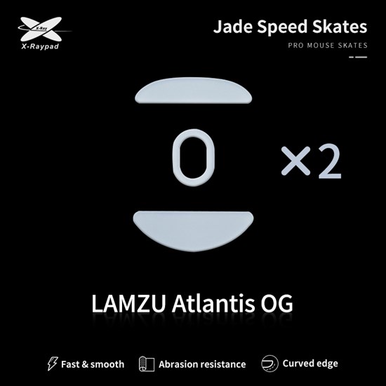 Ножки для мыши (глайды) X-raypad Jade Speed для Lamzu Atlantis OG, комплект из 2-х наборов 37583 - фото 19510
