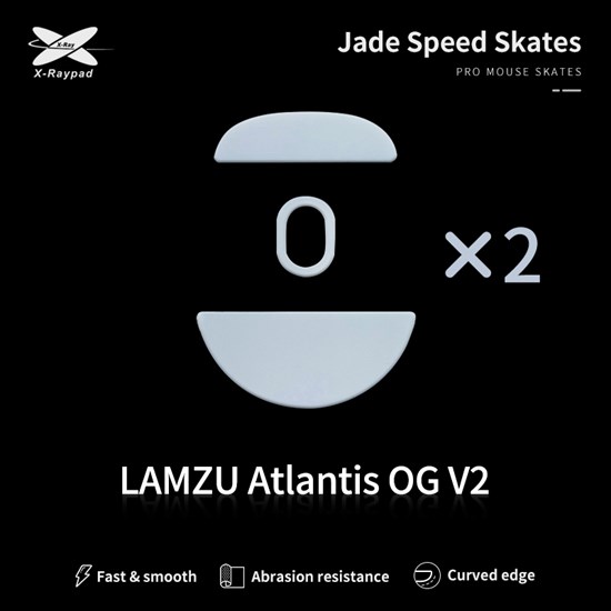 Ножки для мыши (глайды) X-raypad Jade Speed для Lamzu Atlantis OG V2, комплект из 2-х наборов 37584 - фото 19512