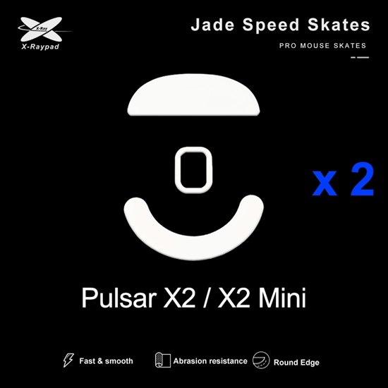Ножки для мыши (глайды) X-raypad Jade Speed для Pulsar X2 & X2 Mini, комплект из 2-х наборов 37585 - фото 19514