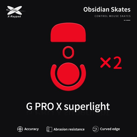 Ножки для мыши (глайды) X-raypad Obsidian Control для Logitech G Pro X Superlight, комплект из 2-х наборов 37588 - фото 19521