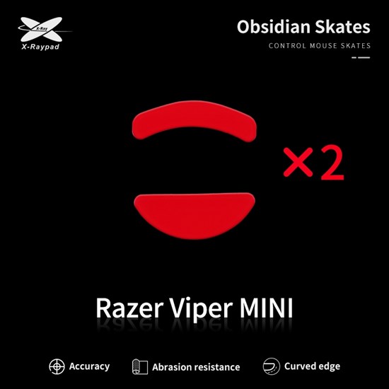Ножки для мыши (глайды) X-raypad Obsidian Control для Razer Viper mini, комплект из 2-х наборов 37596 - фото 19537