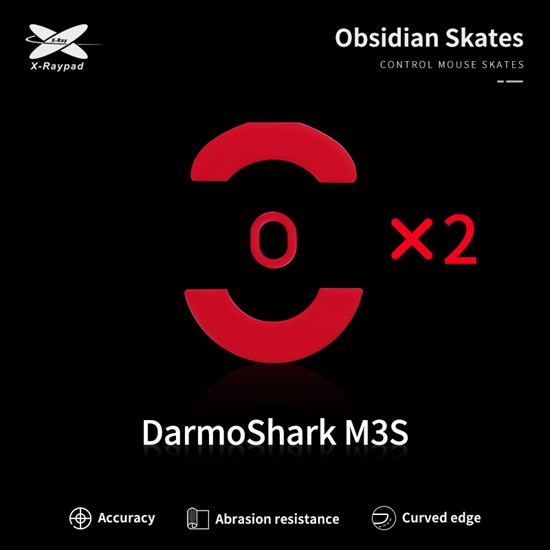 Ножки для мыши (глайды) X-raypad Obsidian Control для DarmoShark M3S, комплект из 2-х наборов 37794 - фото 19818