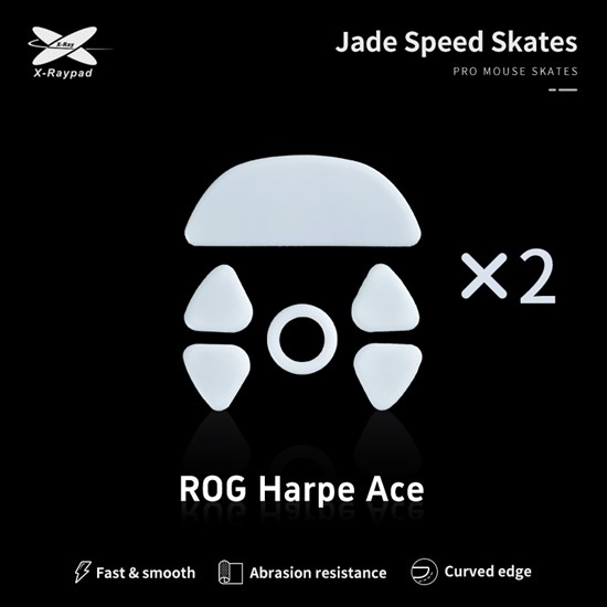 Ножки для мыши (глайды) X-raypad Jade Speed для ASUS ROG Harpe Ace, комплект из 2-х наборов 38030 - фото 20049