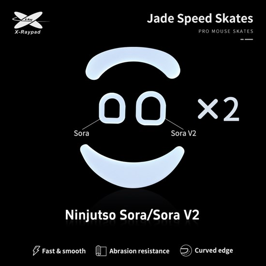 Ножки для мыши (глайды) X-raypad Jade Speed для Ninjutso Sora / Sora V2, комплект из 2-х наборов 38033 - фото 20055
