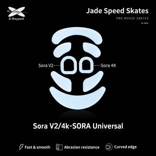 Ножки для мыши (глайды) X-raypad Jade Speed для Ninjutso Sora 4K + Sora V2 (по 1 набору) 38038 - фото 20065