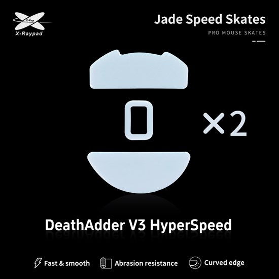 Ножки для мыши (глайды) X-raypad Jade Speed для Razer DeathAdder V3 HyperSpeed, комплект из 2-х наборов 38040 - фото 20069