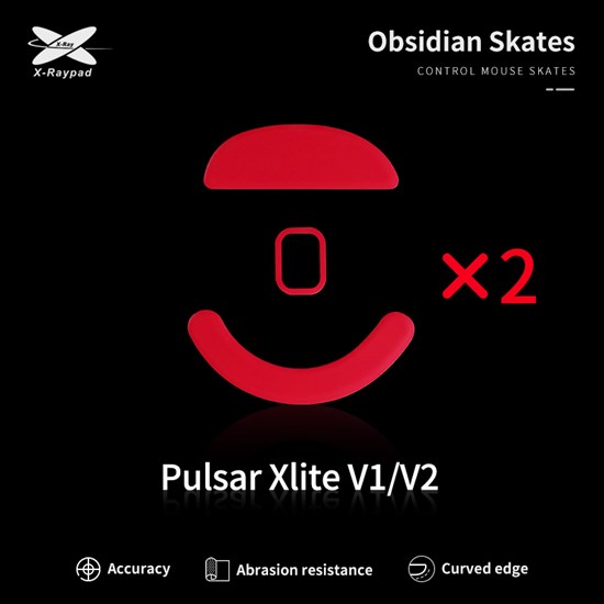 Ножки для мыши (глайды) X-raypad Obsidian Control для Pulsar Xlite V1/V2, комплект из 2-х наборов 38042 - фото 20073