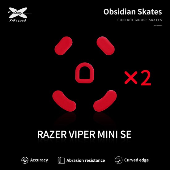 Ножки для мыши (глайды) X-raypad Obsidian Control для Razer Viper mini SE, комплект из 2-х наборов 38044 - фото 20077