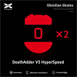 Ножки для мыши (глайды) X-raypad Obsidian Control для Razer DeathAdder V3 HyperSpeed, комплект из 2-х наборов 38056 - фото 20105