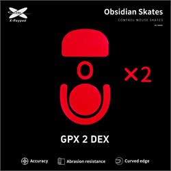 Ножки для мыши (глайды) X-raypad Obsidian Control для Logitech PRO X SUPERLIGHT 2 DEX, комплект из 2-х наборов 38188 - фото 20284