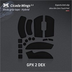 Противоскользящие наклейки на мышь X-raypad Cicada Wings V2 для Logitech G Pro X Superlight 2 DEX, чёрные 38448 - фото 20491