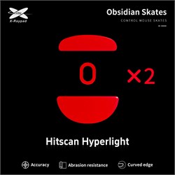 Ножки для мыши (глайды) X-raypad Obsidian Control для Hitscan Hyperlight, комплект из 2-х наборов 38461 - фото 20511