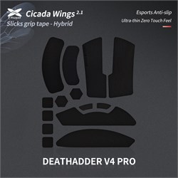 Противоскользящие наклейки на мышь X-raypad Cicada Wings V2 для Razer DeathAdder V4 Pro, чёрные 38839 - фото 21104