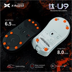 Ножки для мыши (глайды) X-raypad Titanium U9 Air Universal Dots, универсальные, 0.9мм, D=8.0мм, 40шт 38842 - фото 21108