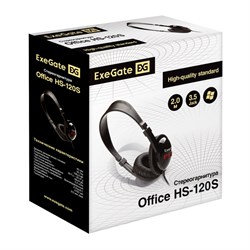 ExeGate Office HS-120S (2x3.5мм, динамик 40мм, кабель 2м, рег. громкости) 37733 - фото 21358