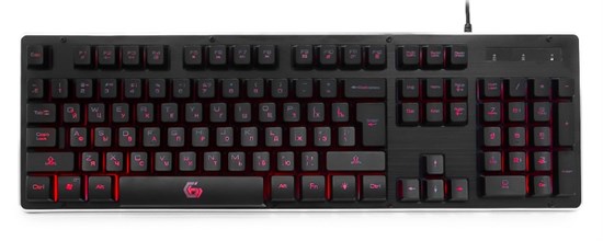 Клавиатура Gembird KB-G400L, металл, 3цв. подсветка, 19кл. Anti-Ghosting, USB 32545 - фото 8831