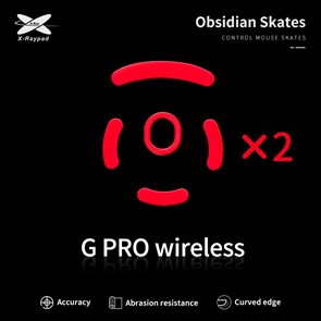 Ножки для мыши (глайды) X-raypad Obsidian Control для Logitech G Pro Wireless, комплект из 2-х наборов 37589