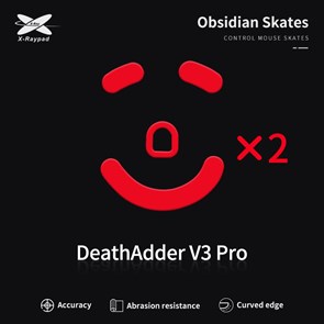 Ножки для мыши (глайды) X-raypad Obsidian Control для Razer DeathAdder V3 Pro, комплект из 2-х наборов 37591