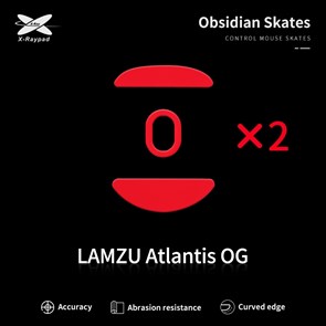 Ножки для мыши (глайды) X-raypad Obsidian Control для Lamzu Atlantis OG, комплект из 2-х наборов 37593