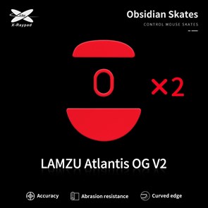 Ножки для мыши (глайды) X-raypad Obsidian Control для Lamzu Atlantis OG V2, комплект из 2-х наборов 37594