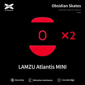 Ножки для мыши (глайды) X-raypad Obsidian Control для Lamzu Atlantis Mini, комплект из 2-х наборов 37595