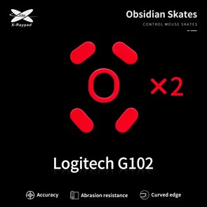 Ножки для мыши (глайды) X-raypad Obsidian Control для Logitech G102/G203, комплект из 2-х наборов 37597