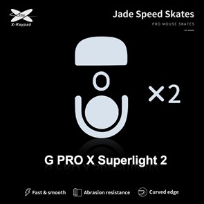 Ножки для мыши (глайды) X-raypad Jade Speed для Logitech G Pro X Superlight 2, комплект из 2-х наборов 37784