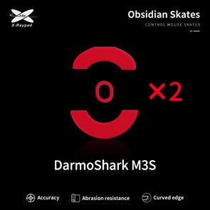 Ножки для мыши (глайды) X-raypad Obsidian Control для DarmoShark M3S, комплект из 2-х наборов 37794