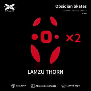 Ножки для мыши (глайды) X-raypad Obsidian Control для Lamzu Thorn, комплект из 2-х наборов 37795