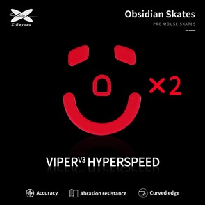 Ножки для мыши (глайды) X-raypad Obsidian Control для Razer Viper V3 HyperSpeed, комплект из 2-х наборов 37796