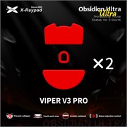 Ножки для мыши (глайды) X-raypad Obsidian Ultra для Razer Viper V3 Pro, комплект из 2-х наборов 38572
