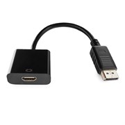 Переходник-конвертер DisplayPort (M) -> HDMI (F) 0.15м, чёрный Cablexpert (A-DPM-HDMIF-002) 38663
