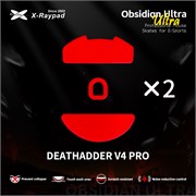 Ножки для мыши (глайды) X-raypad Obsidian Ultra для Razer DeathAdder V4 Pro, комплект из 2-х наборов 38833