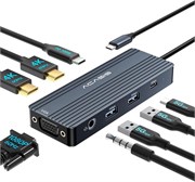 Док-станция 8-в-1 USB Type-C -> 2xUSB 3.0+1xType-C+2xHDMI 4K@60Hz+VGA+PD 100W ACASIS DS-0801 38868
