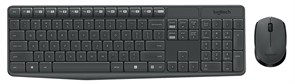 Клавиатура+мышь беспроводные Logitech MK235 Wireless Desktop Black USB оригинальная заводская гравировка RU/LAT (920-007948) 32631