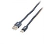 Кабель USB A --> Type-C (M) 1.0м (USB 2.0) RITMIX RCC-437 Blue Jeans 33194 - фото 11207