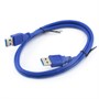 Кабель USB тип A-A 1.0м (для устройств с разъёмом типа A) Cablexpert, USB 3.0, экран, синий 33247 - фото 11505