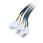 Разветвитель 1x4-pin (F) --> 3x4-pin (M) PWM + питание 1xSATA Akasa FLEXA FP3S 30см AK-CBFA06-30 33303 - фото 12155