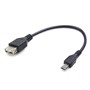 Переходник Micro USB тип B (5pin M) -> USB A (4-pin F) (OTG-кабель) удлиненный разъем micro USB 9мм 32529 - фото 13202