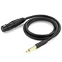Кабель XLR (F) - jack 6.3 мм (M) TS, моно, Ugreen 2м черный для микрофона, PVC (20719) 34687 - фото 15782
