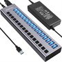 USB 3.0 Hub 16 port ACASIS AC-HS716 (Al, LED, отдельные выкл., блок питания 12V 7.5A) 36385 - фото 16837