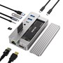 Док-станция 10-в-1 USB Type-C -> 1xUSB 3.0+1xUSB 3.1Gen2+1xType-C+HDMI+LAN-G+PD100W+audio+CR+M.2 NVME/SATA ACASIS CM073 36950 - фото 18006