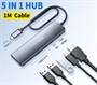 Док-станция 5-в-1 USB Type-C  -> 3xUSB 3.0+HDMI 4K+PD 100W ACASIS HBC-028 (кабель 1.0м) 36962 - фото 18210
